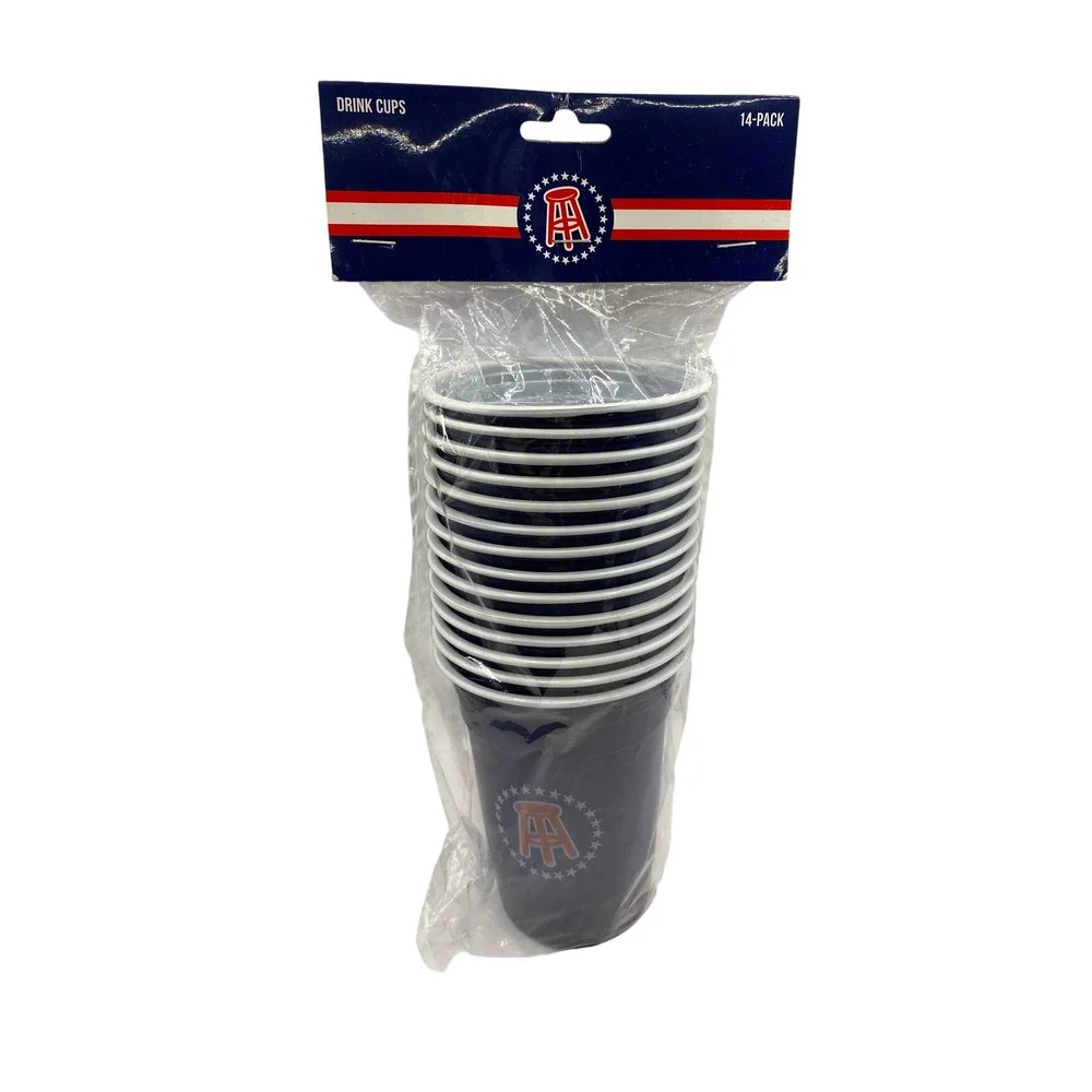 Beer Pong Barstool Sports 14 Pack Blue Drink Cups‎ Party Supplies New Flip Cup